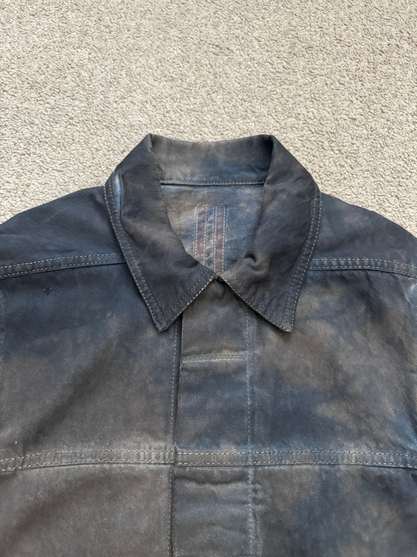 SS15 Rick Owens DRKSHDW Batik Dark Dust Denim Work Jacket