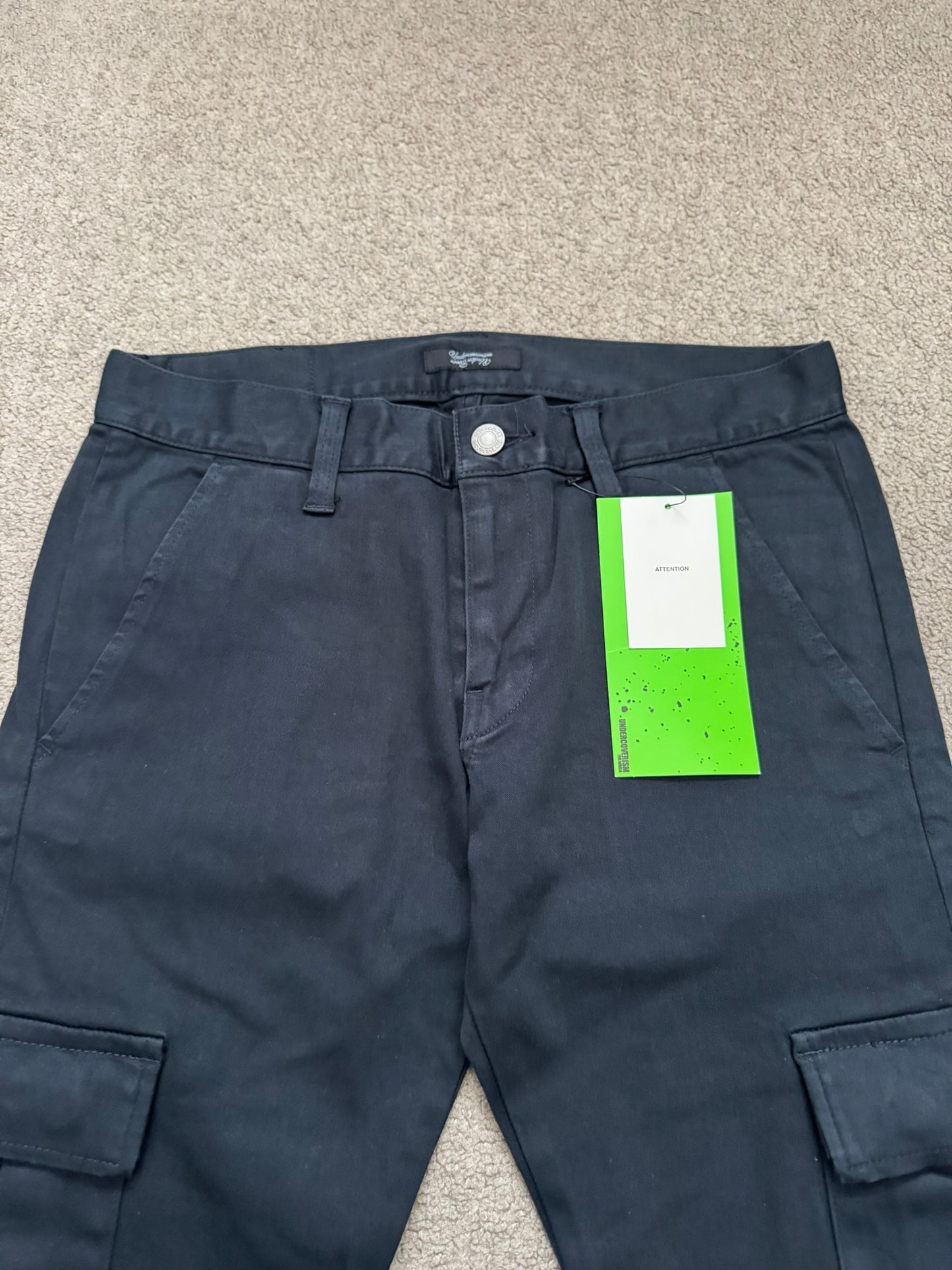 SS11 Undercover "Underman" Navy Lightning Bolt Cargo Jeans