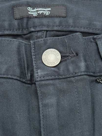 SS11 Undercover "Underman" Navy Lightning Bolt Cargo Jeans