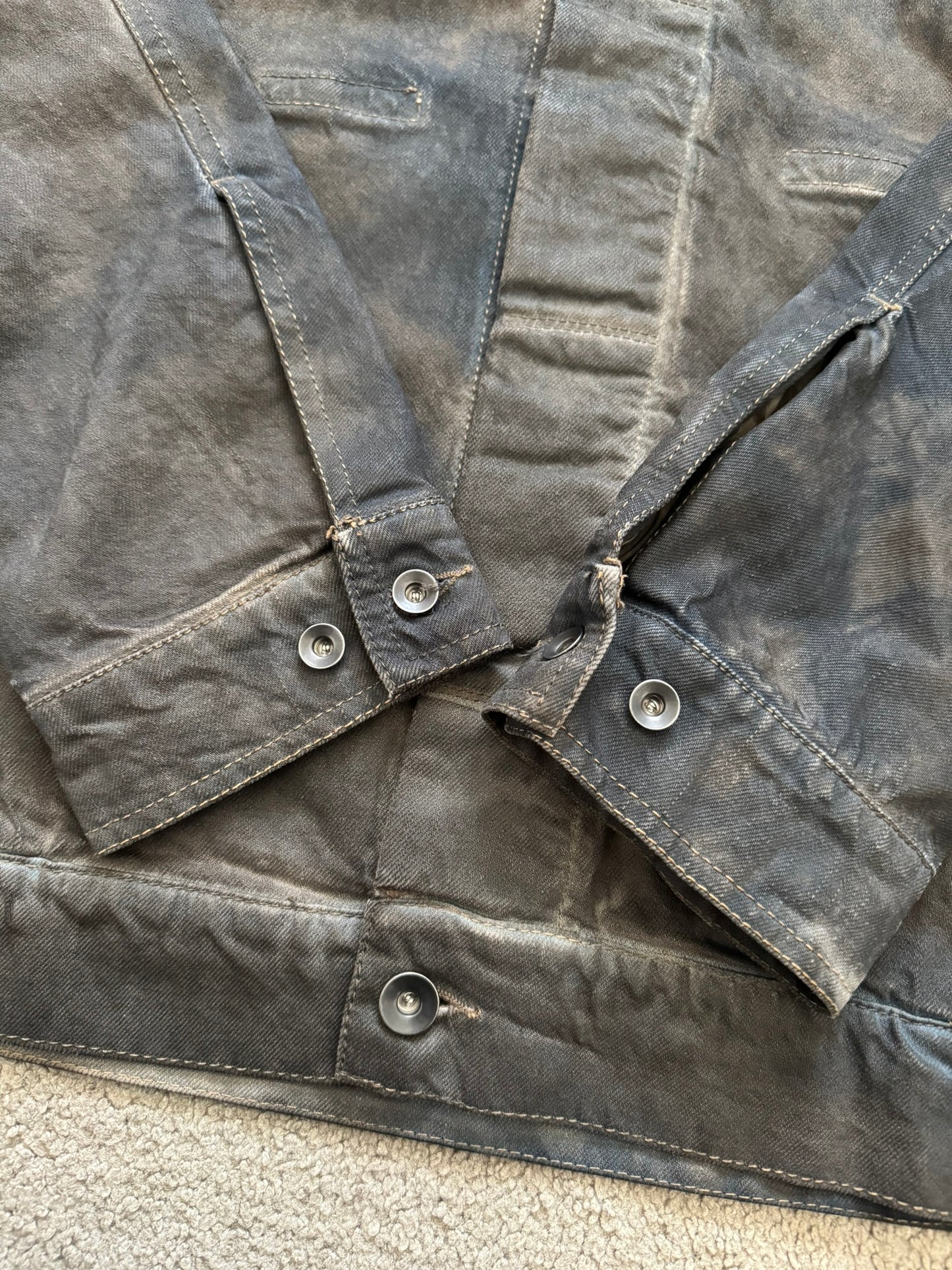SS15 Rick Owens DRKSHDW Batik Dark Dust Denim Work Jacket
