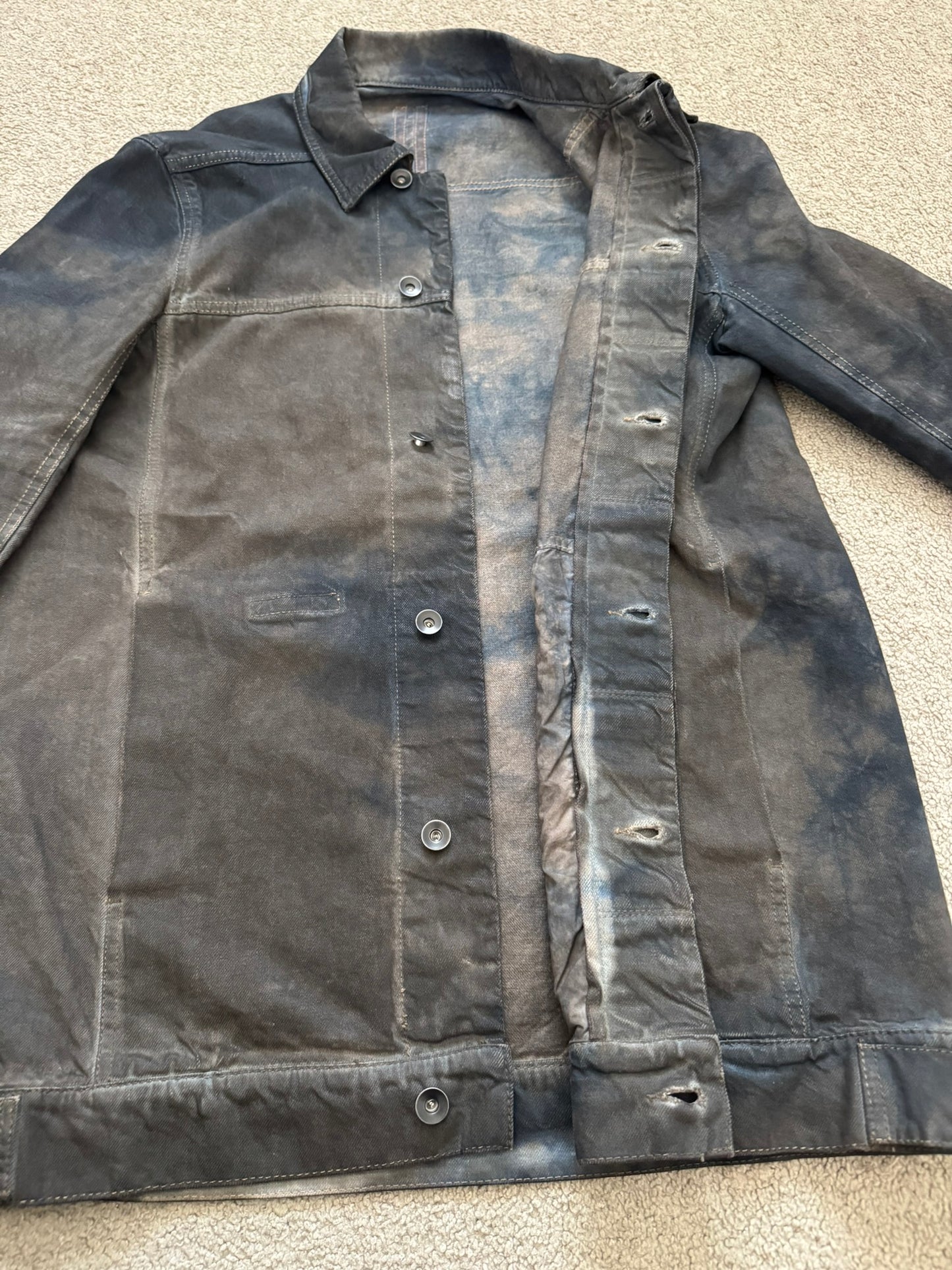 SS15 Rick Owens DRKSHDW Batik Dark Dust Denim Work Jacket