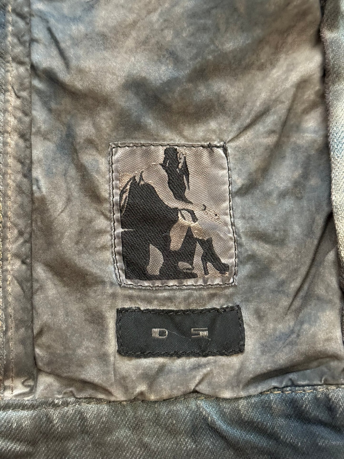 SS15 Rick Owens DRKSHDW Batik Dark Dust Denim Work Jacket