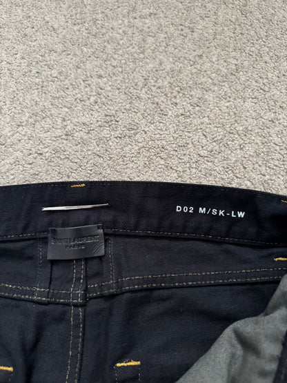 SS16 Saint Laurent by Hedi Slimane Oil Stain Distressed Crash Denim Jeans