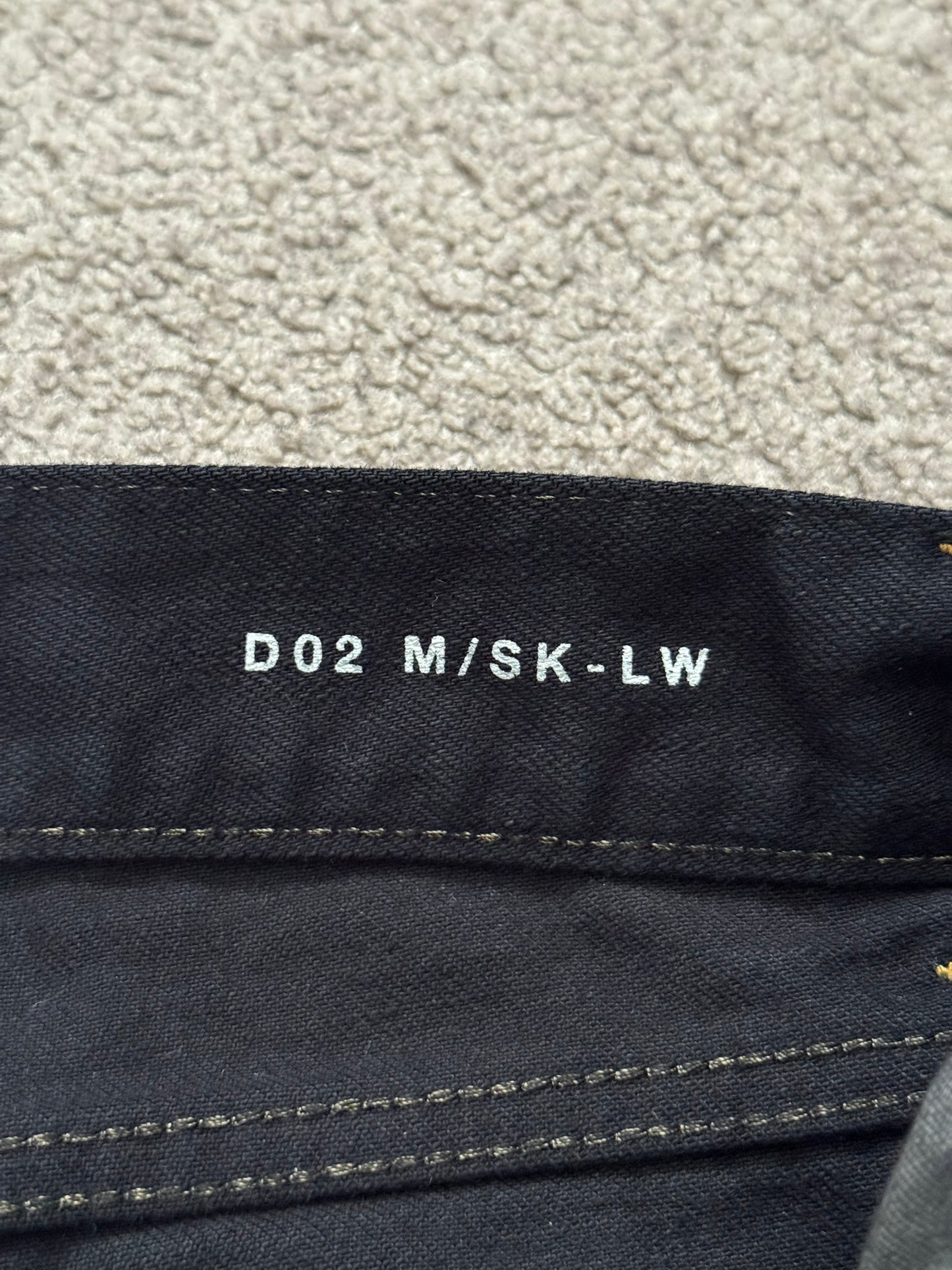 SS16 Saint Laurent by Hedi Slimane Oil Stain Distressed Crash Denim Jeans