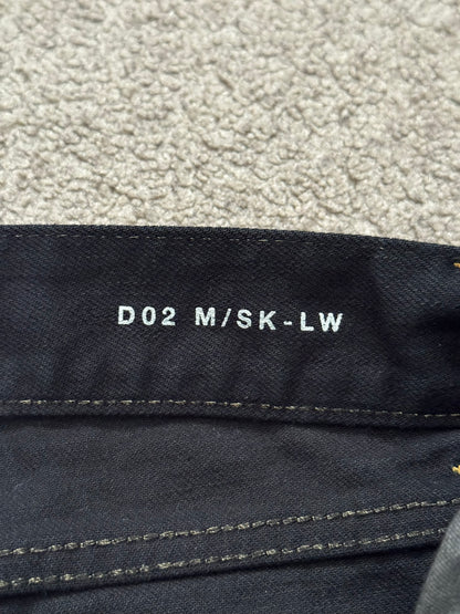 SS16 Saint Laurent by Hedi Slimane Oil Stain Distressed Crash Denim Jeans