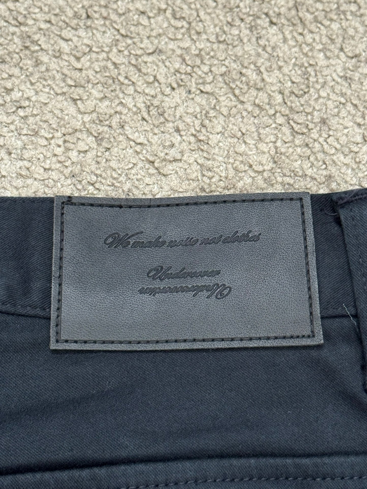 SS11 Undercover "Underman" Navy Lightning Bolt Cargo Jeans