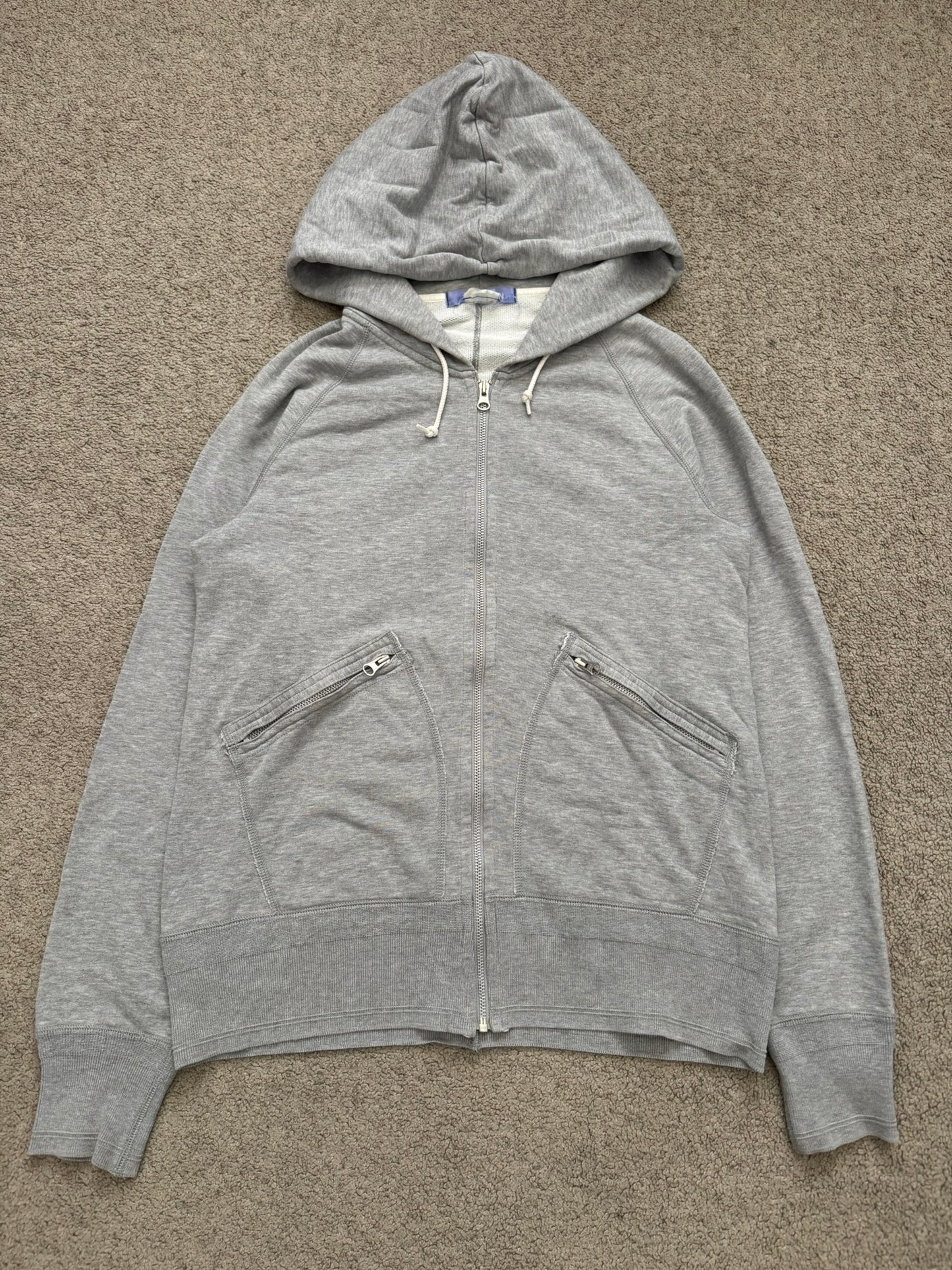 SS09 Junya Watanabe MAN Gray Cargo Zip Up Hoodie