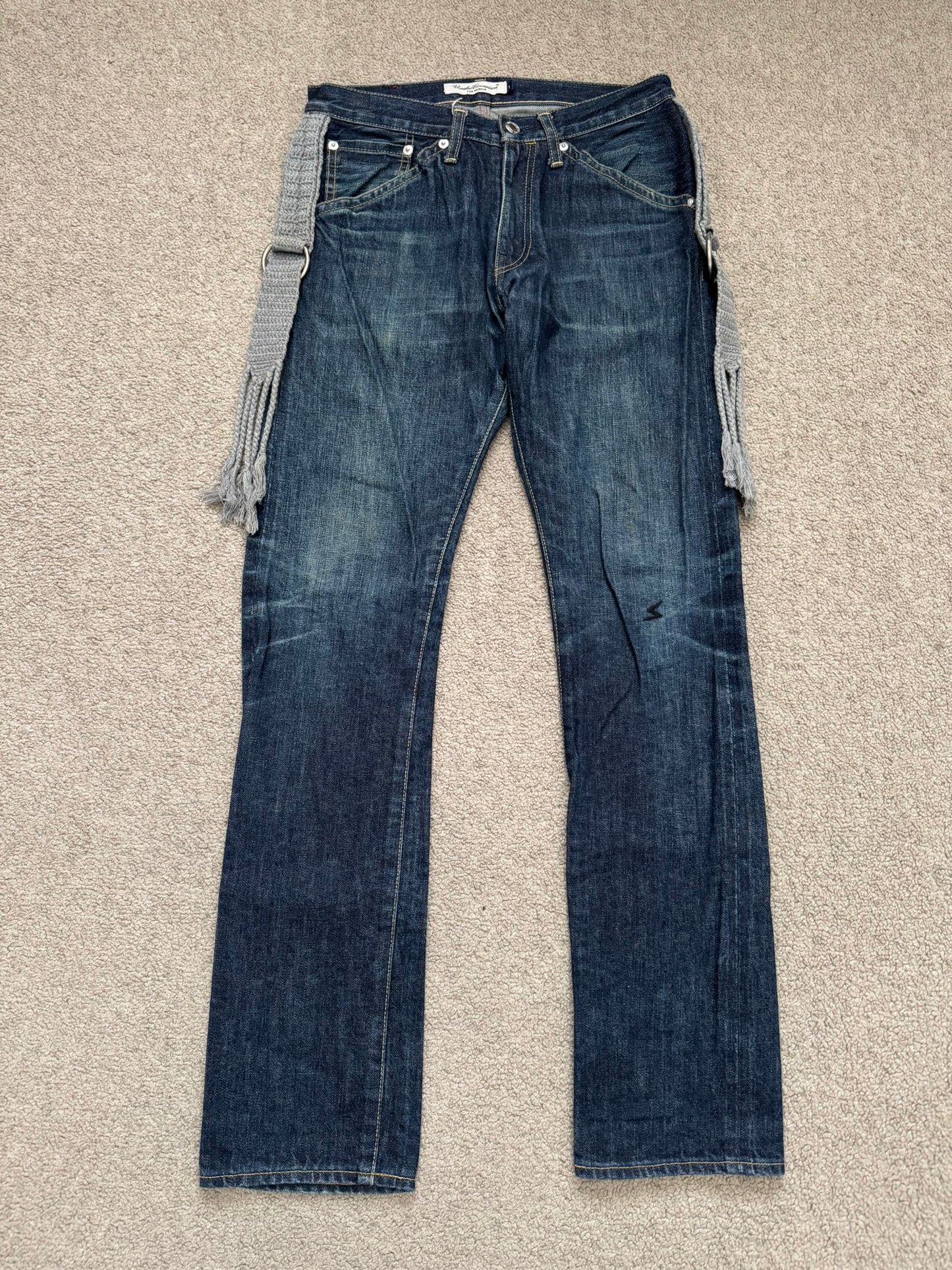 SS08 Undercover Fringe Tassel Lightning Bolt Denim Jeans