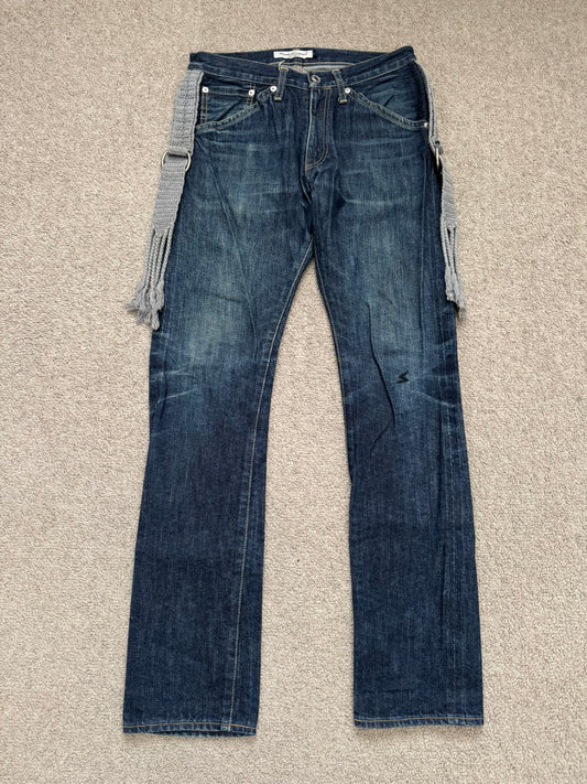 SS08 Undercover Fringe Tassel Lightning Bolt Denim Jeans