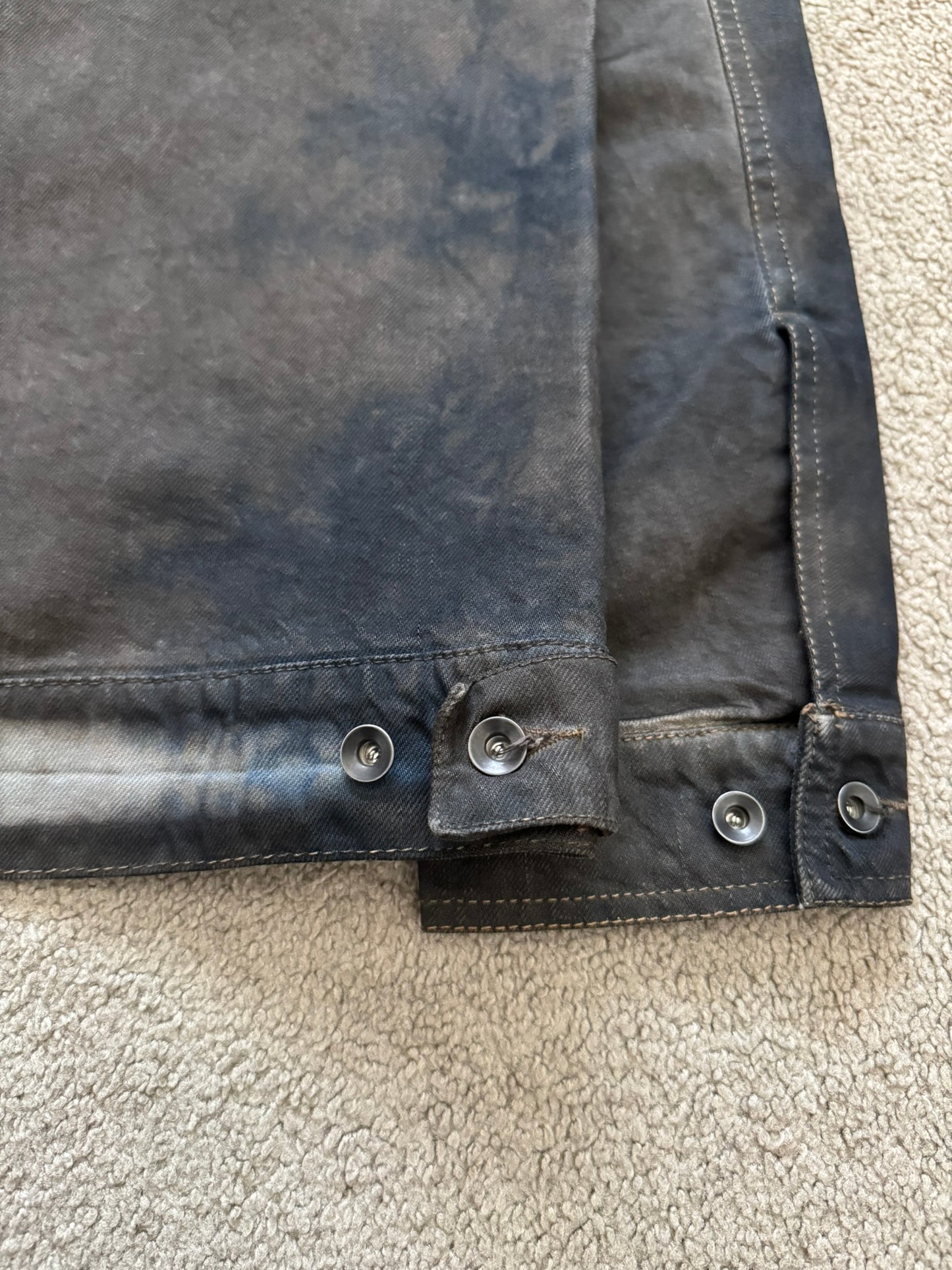 SS15 Rick Owens DRKSHDW Batik Dark Dust Denim Work Jacket