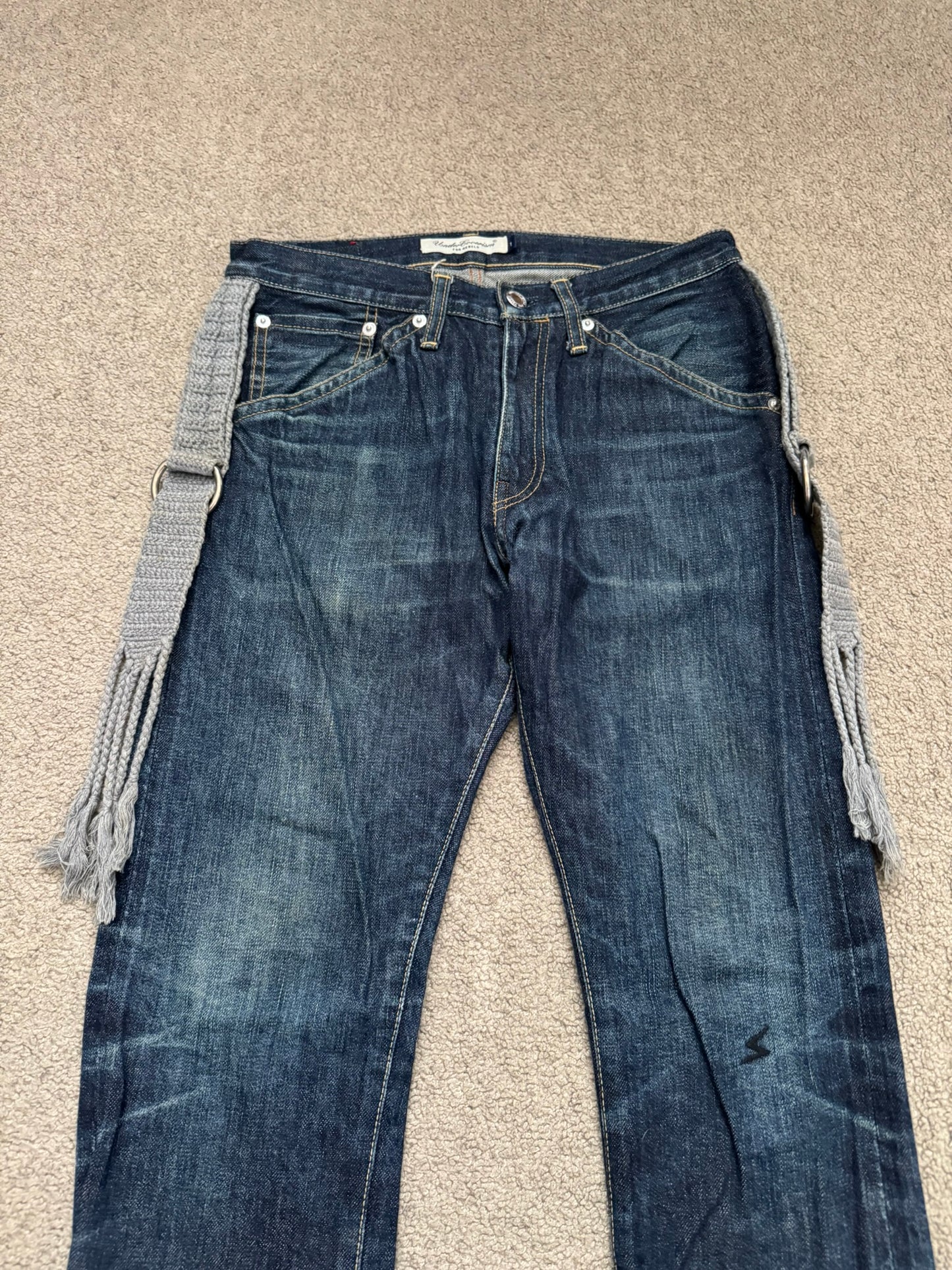 SS08 Undercover Fringe Tassel Lightning Bolt Denim Jeans