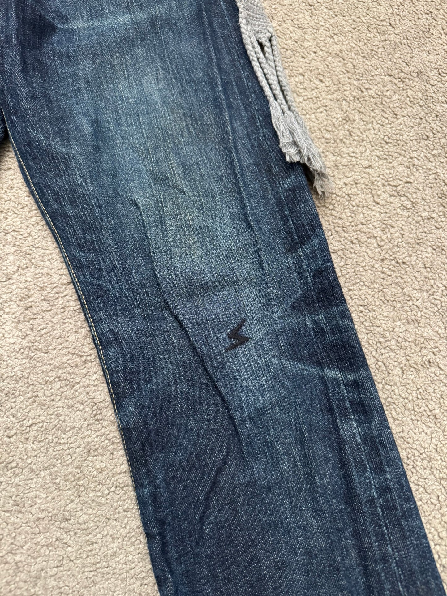 SS08 Undercover Fringe Tassel Lightning Bolt Denim Jeans