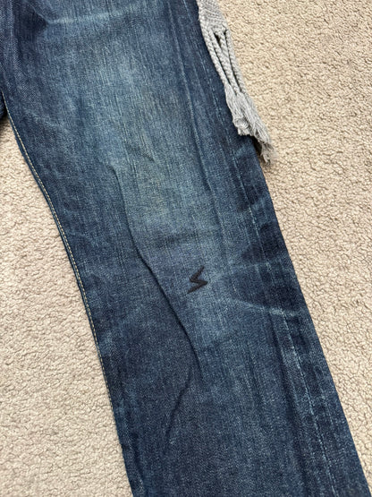 SS08 Undercover Fringe Tassel Lightning Bolt Denim Jeans