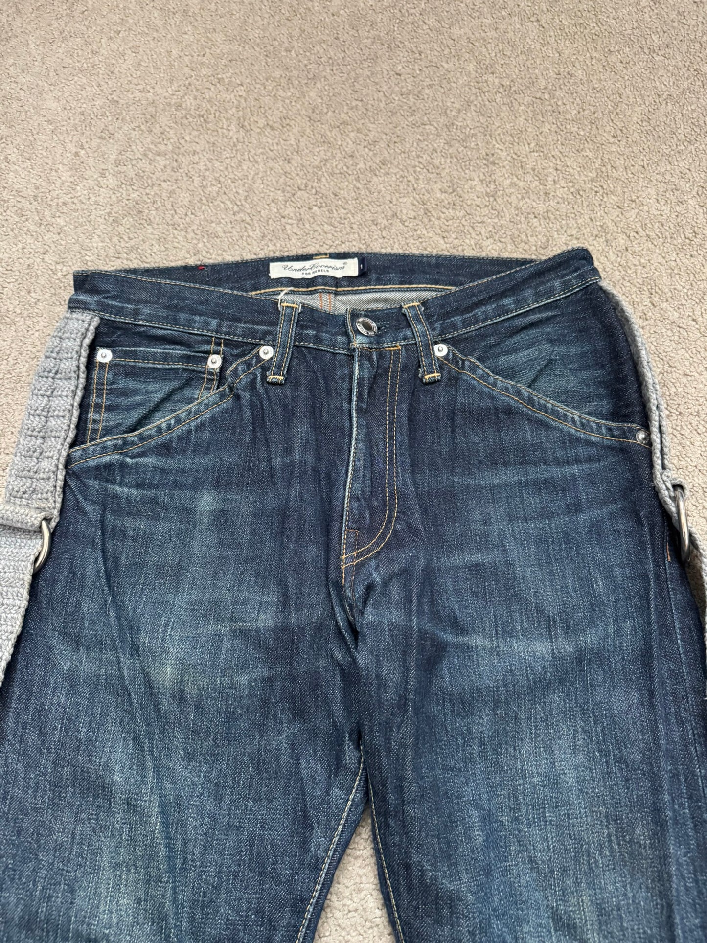 SS08 Undercover Fringe Tassel Lightning Bolt Denim Jeans