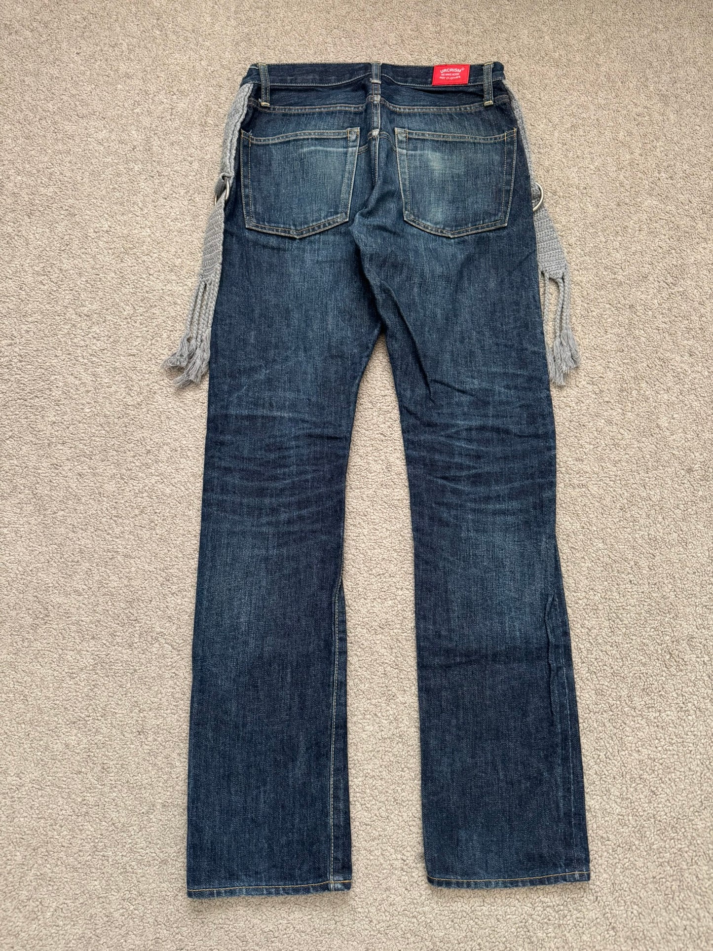 SS08 Undercover Fringe Tassel Lightning Bolt Denim Jeans