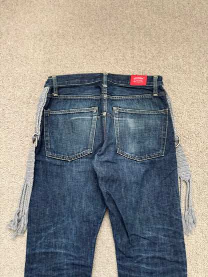 SS08 Undercover Fringe Tassel Lightning Bolt Denim Jeans