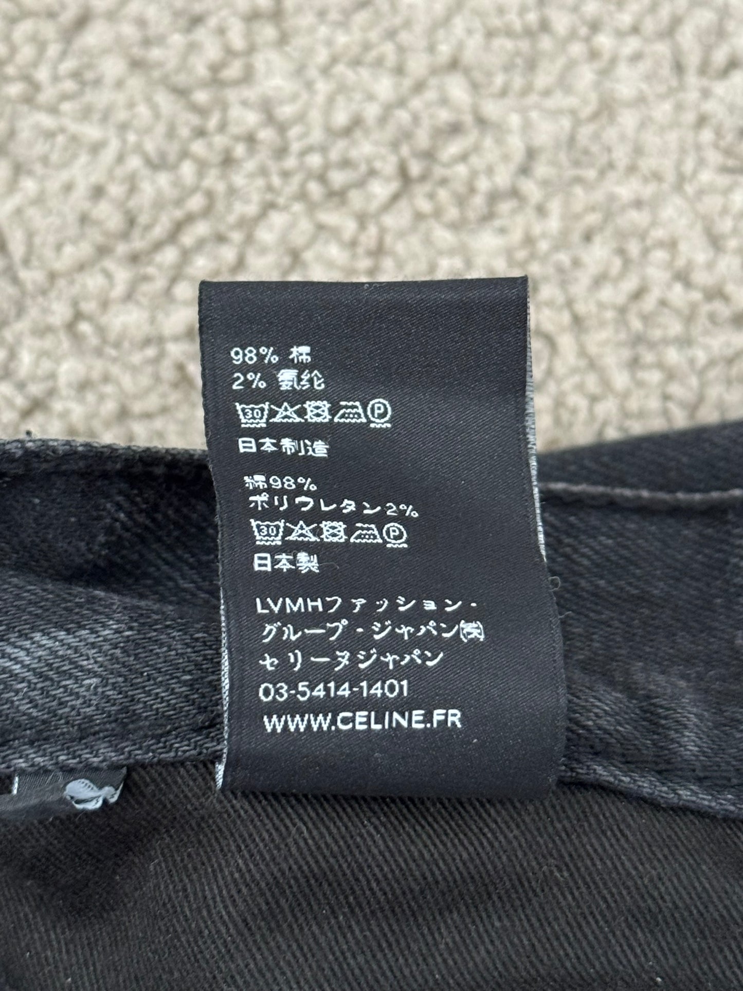 Celine by Hedi Slimane SK_003 Faded Black Denim Jeans