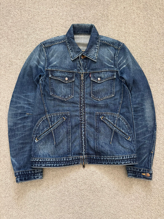 SS07 Number (N)ine "About A Boy" Pain Dirty Blue Denim Jacket