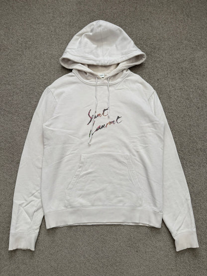SS19 Saint Laurent Paris Animal Print Script Logo Hoodie