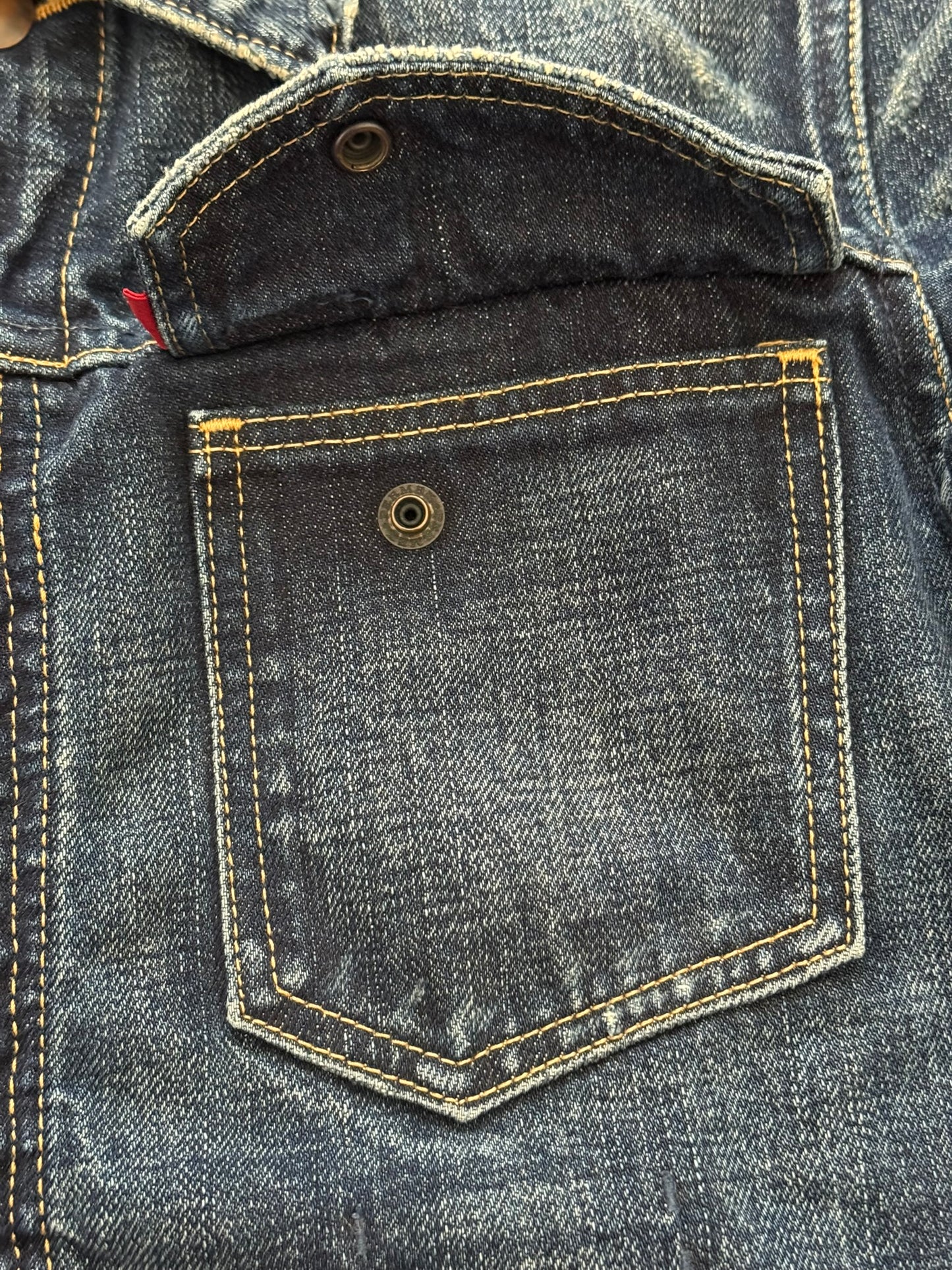 SS07 Number (N)ine "About A Boy" Pain Dirty Blue Denim Jacket