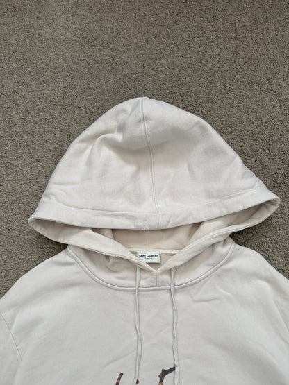 SS19 Saint Laurent Paris Animal Print Script Logo Hoodie