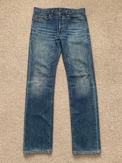 AW06 Dior Homme by Hedi Slimane MIJ Clawmark Washed Denim Jeans