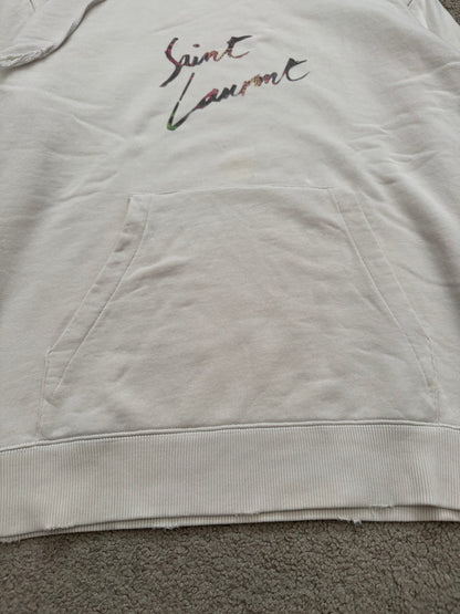 SS19 Saint Laurent Paris Animal Print Script Logo Hoodie