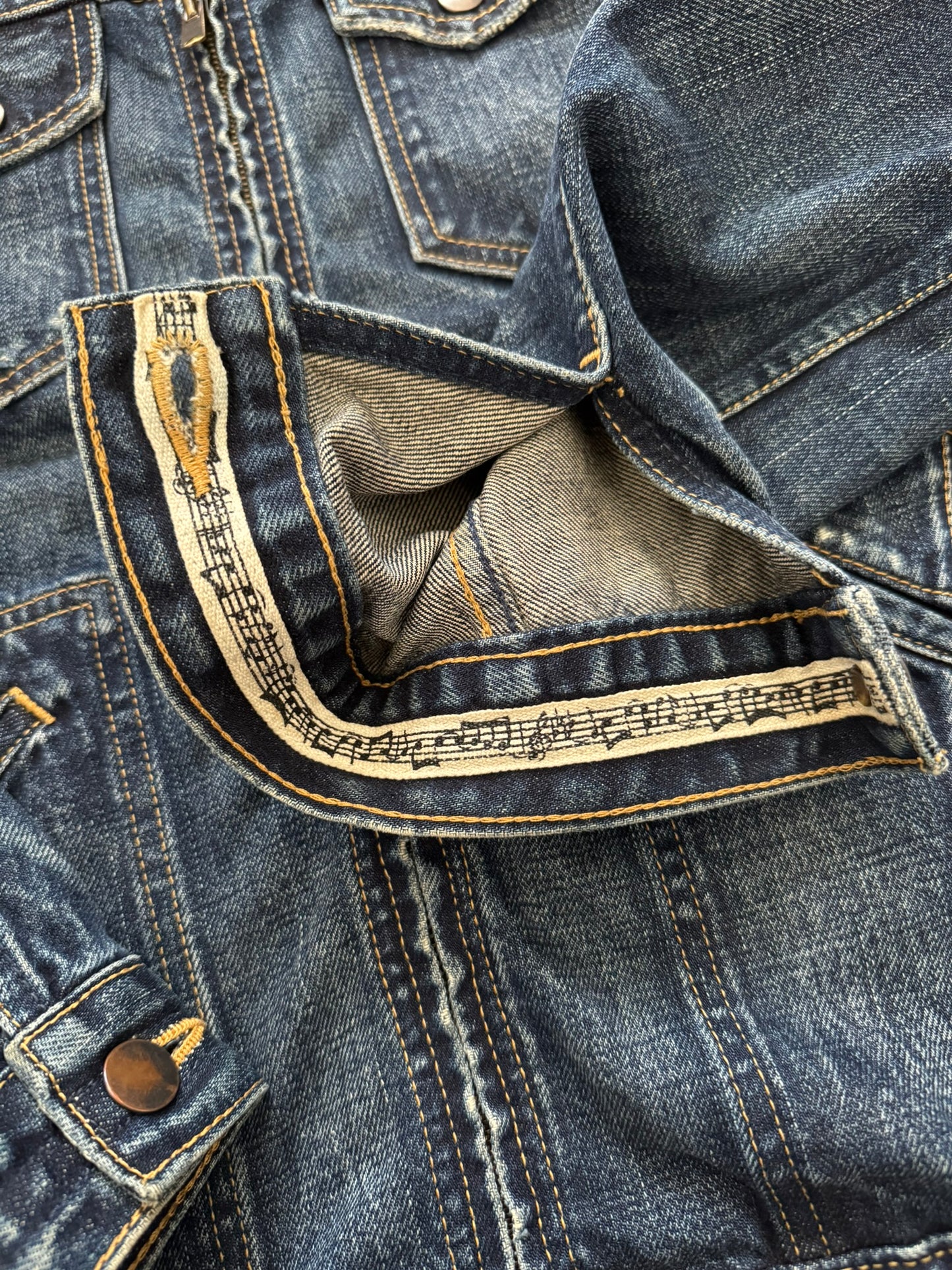 SS07 Number (N)ine "About A Boy" Pain Dirty Blue Denim Jacket