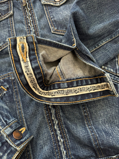 SS07 Number (N)ine "About A Boy" Pain Dirty Blue Denim Jacket