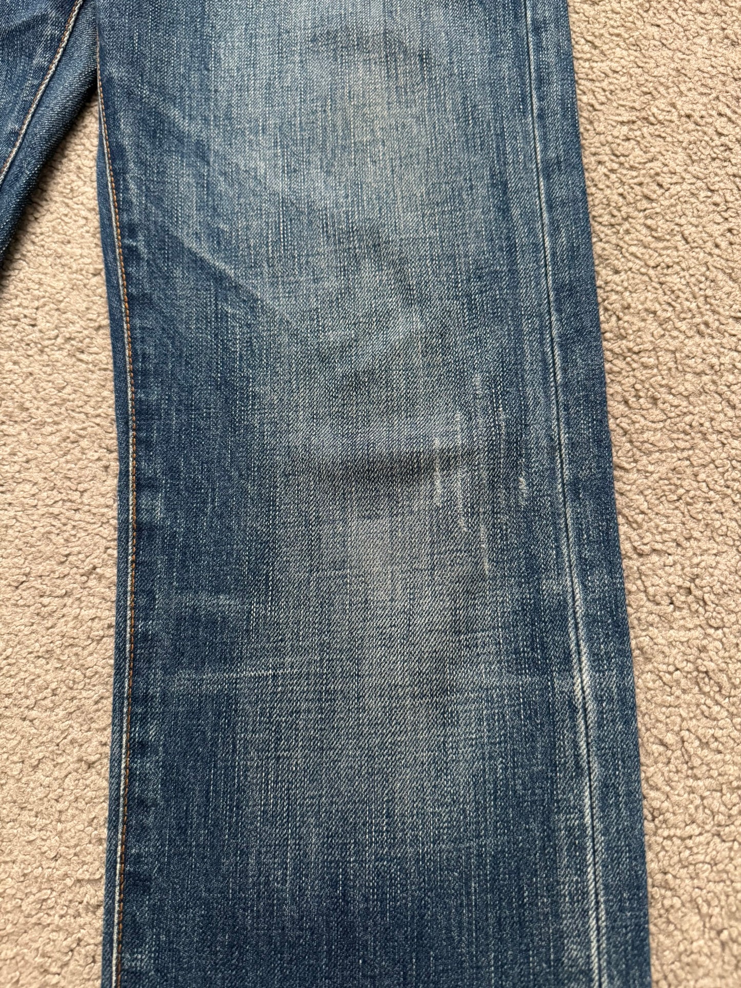 AW06 Dior Homme by Hedi Slimane MIJ Clawmark Washed Denim Jeans