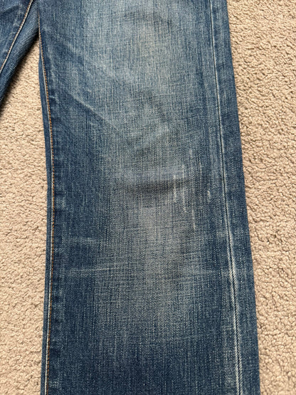 AW06 Dior Homme by Hedi Slimane MIJ Clawmark Washed Denim Jeans