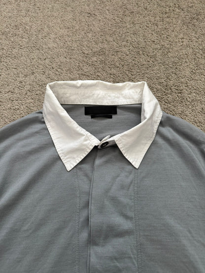 SS10 Alexander McQueen Silk Skull Polo Long Sleeve Shirt