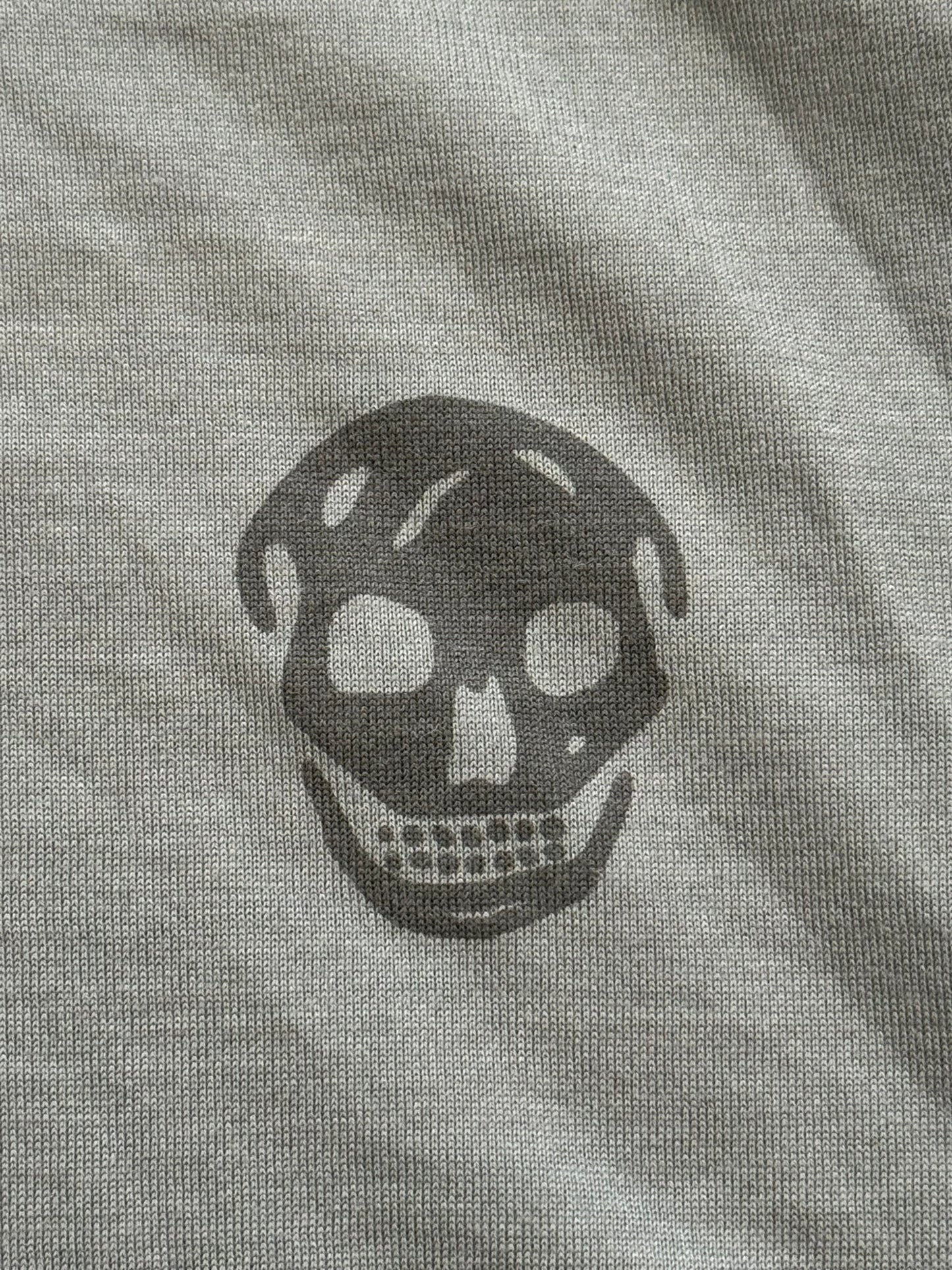 SS10 Alexander McQueen Silk Skull Polo Long Sleeve Shirt