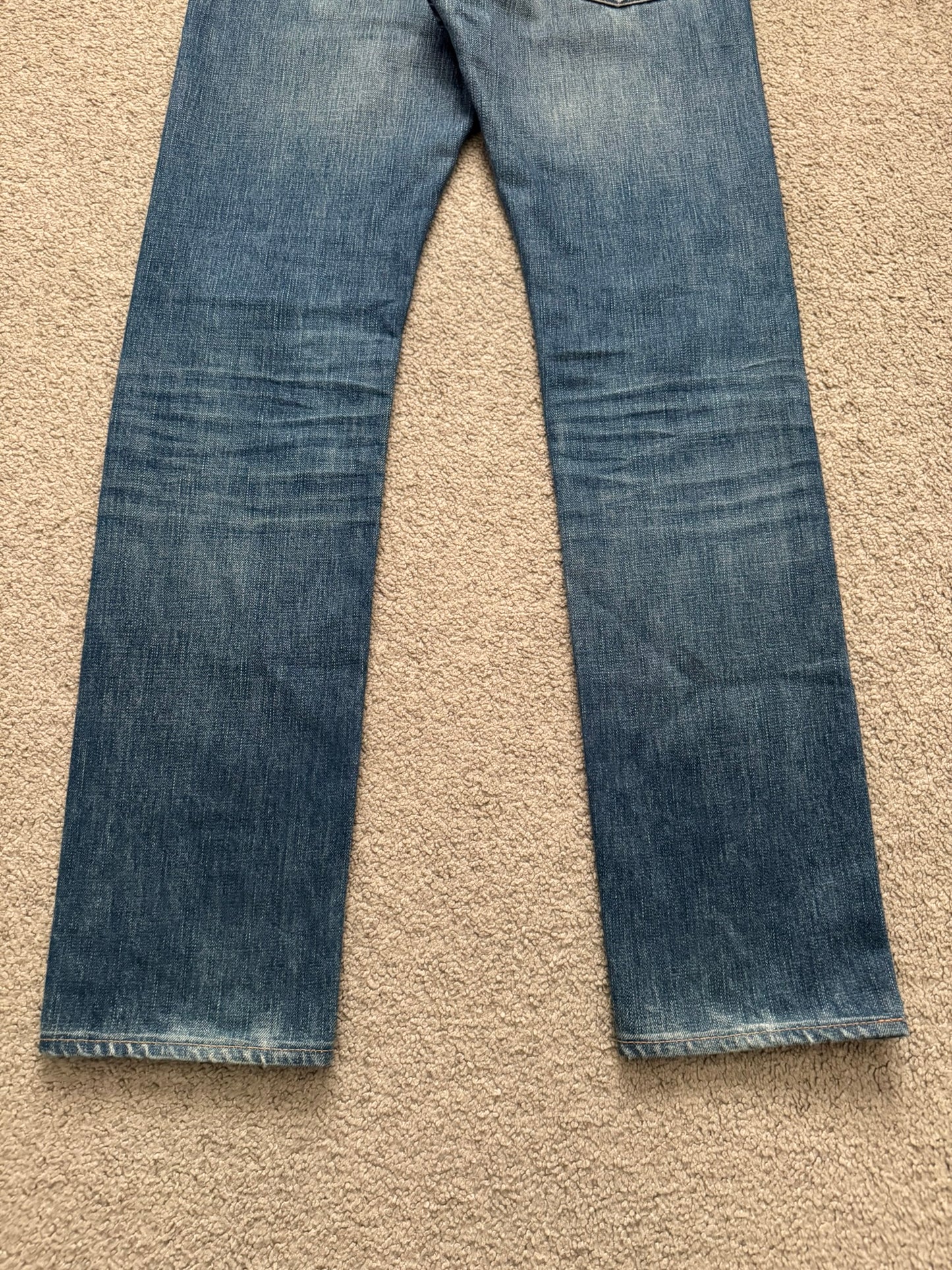 AW06 Dior Homme by Hedi Slimane MIJ Clawmark Washed Denim Jeans