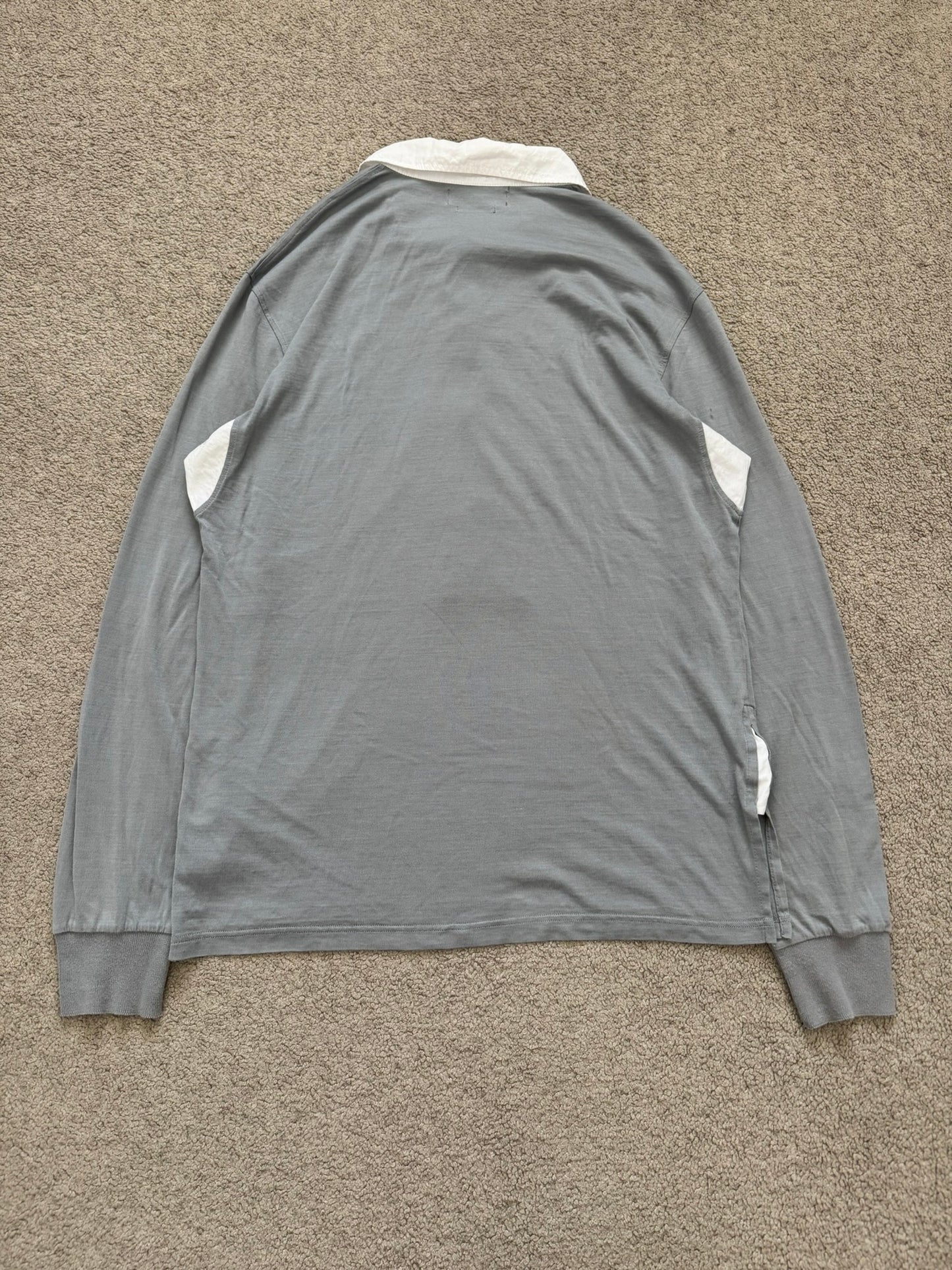 SS10 Alexander McQueen Silk Skull Polo Long Sleeve Shirt