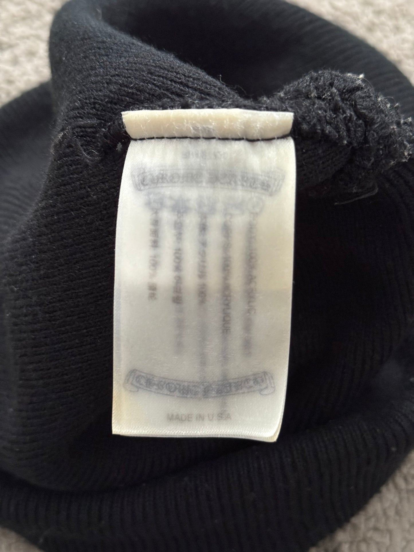 Chrome Hearts Black Embroidered Logo Beanie