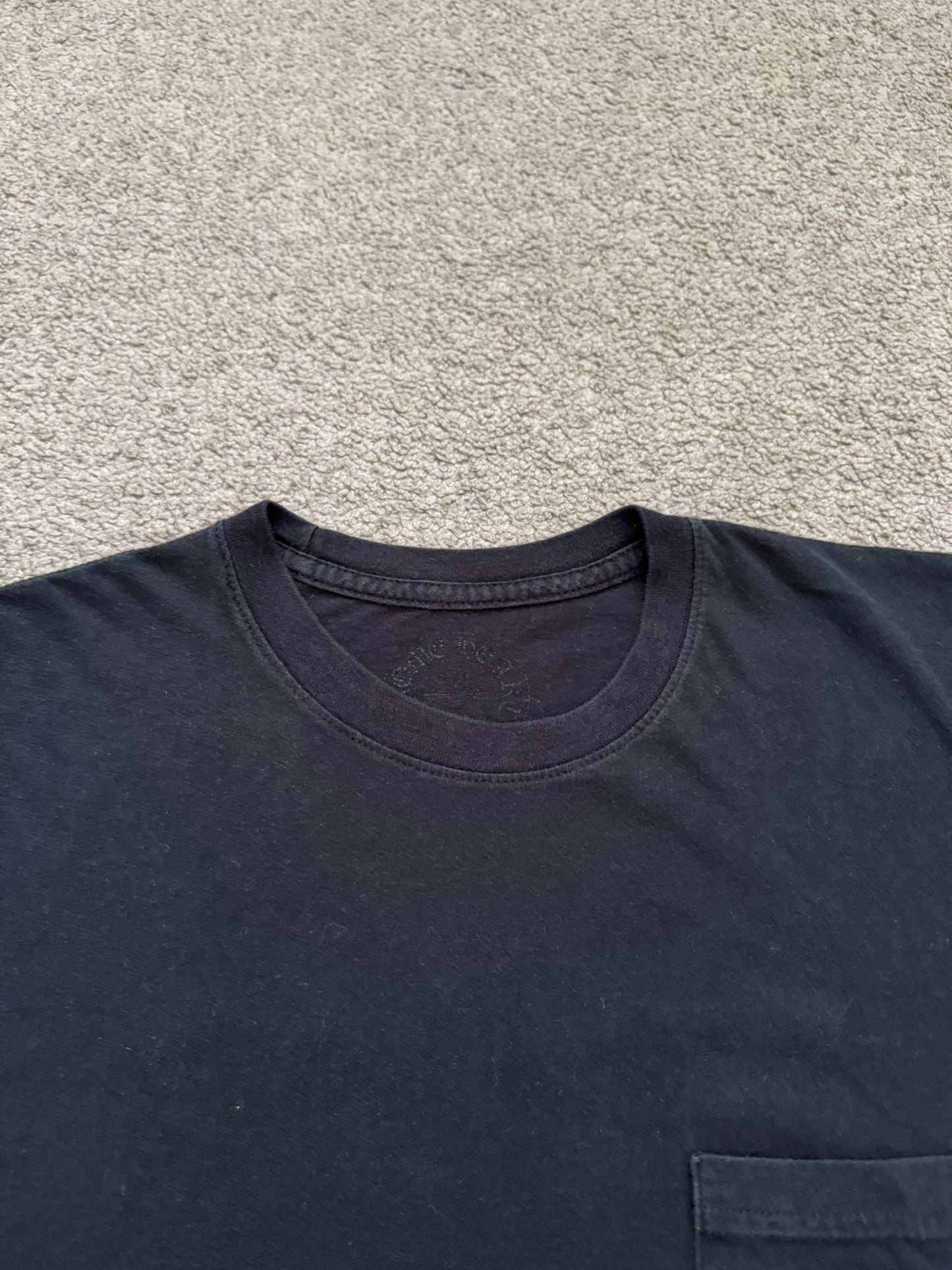 Chrome Hearts Scroll Logo "USA" Maltese Cross Pocket T Shirt