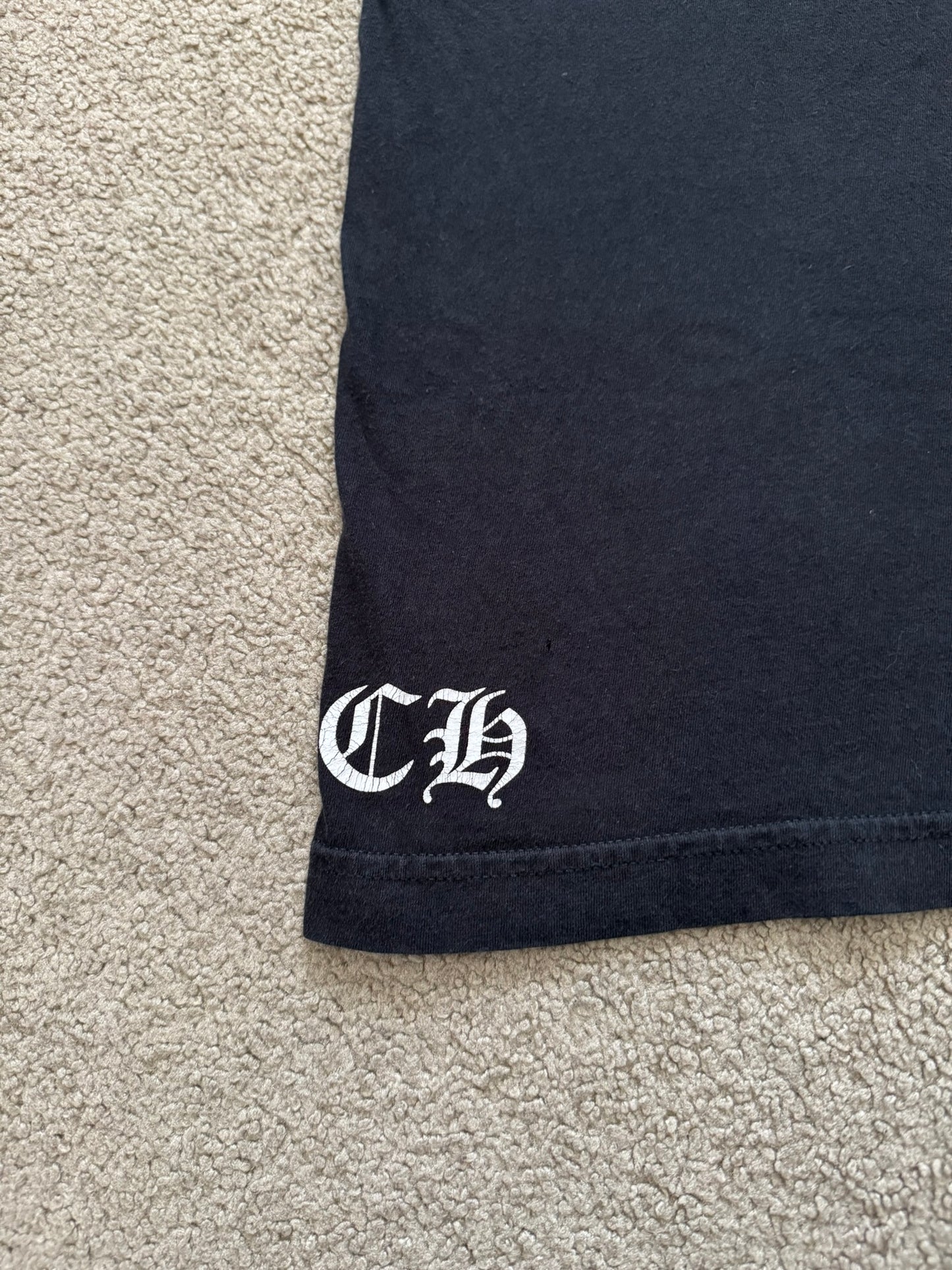 Chrome Hearts Scroll Logo "USA" Maltese Cross Pocket T Shirt