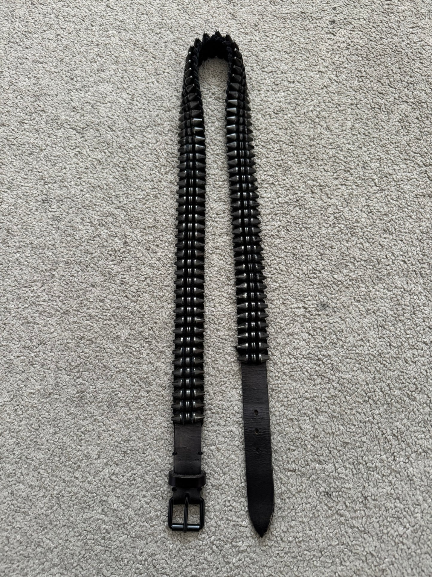 AW10 Balmain by Christophe Decarnin Gunmetal Bullet Belt