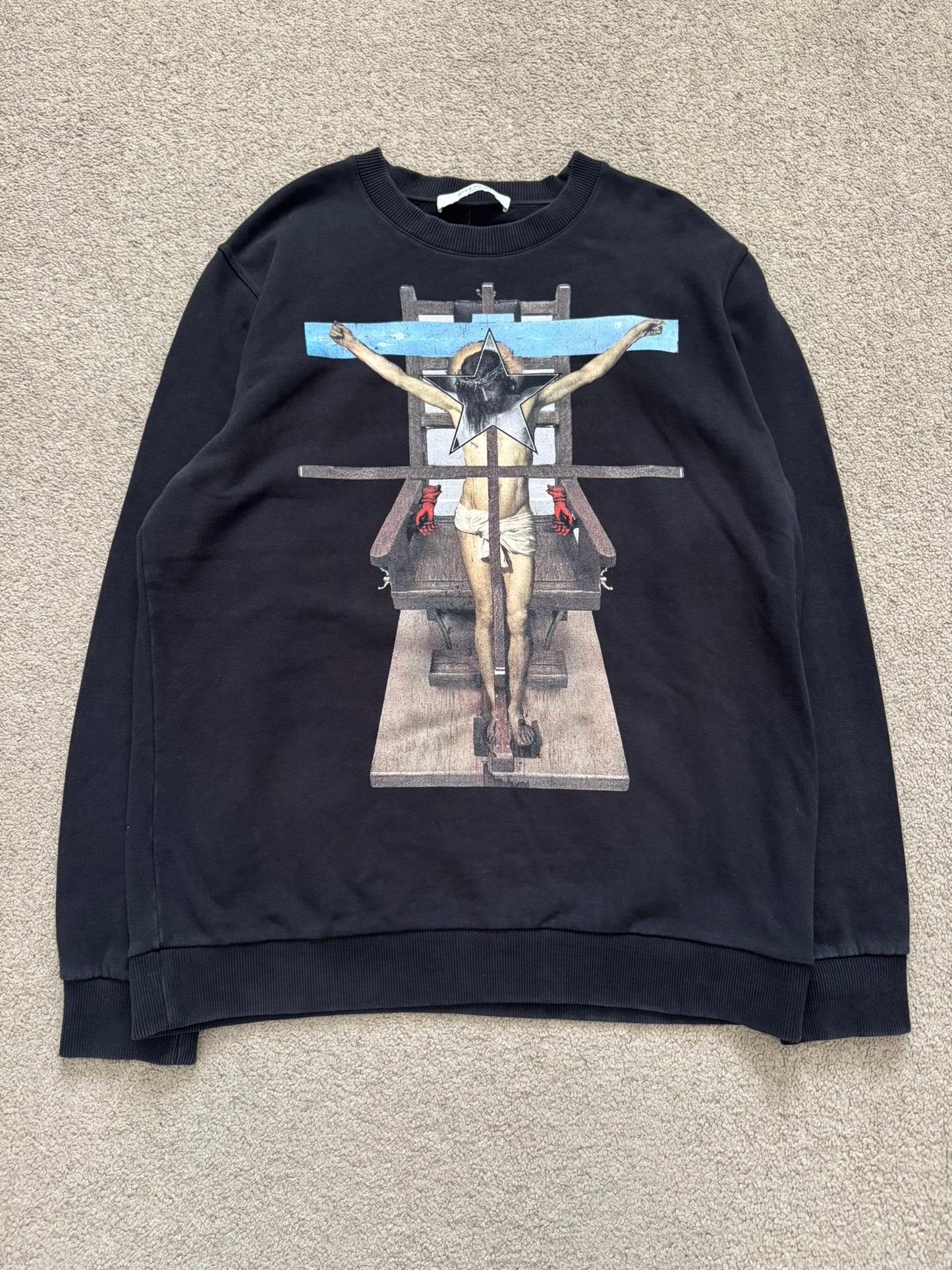 SS16 Givenchy by Riccardo Tisci Jesus Christ Cross Sweatshirt