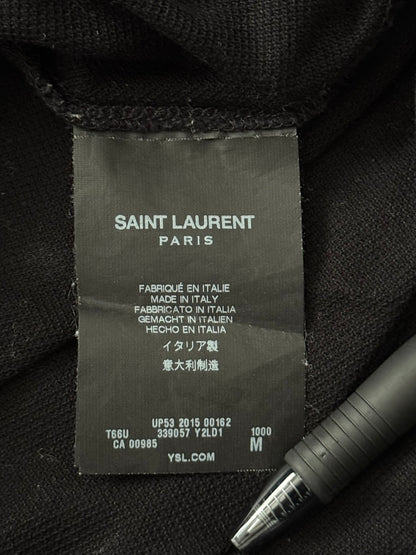 FW15 Saint Laurent by Hedi Slimane Collarless Polo Shirt