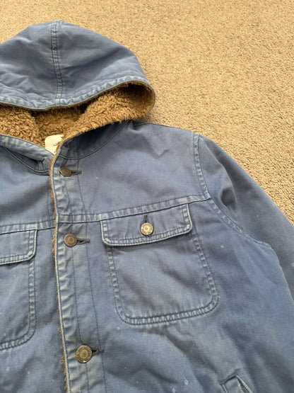 FW11 Undercover Faded Sherpa Hooded Trucker Jacket