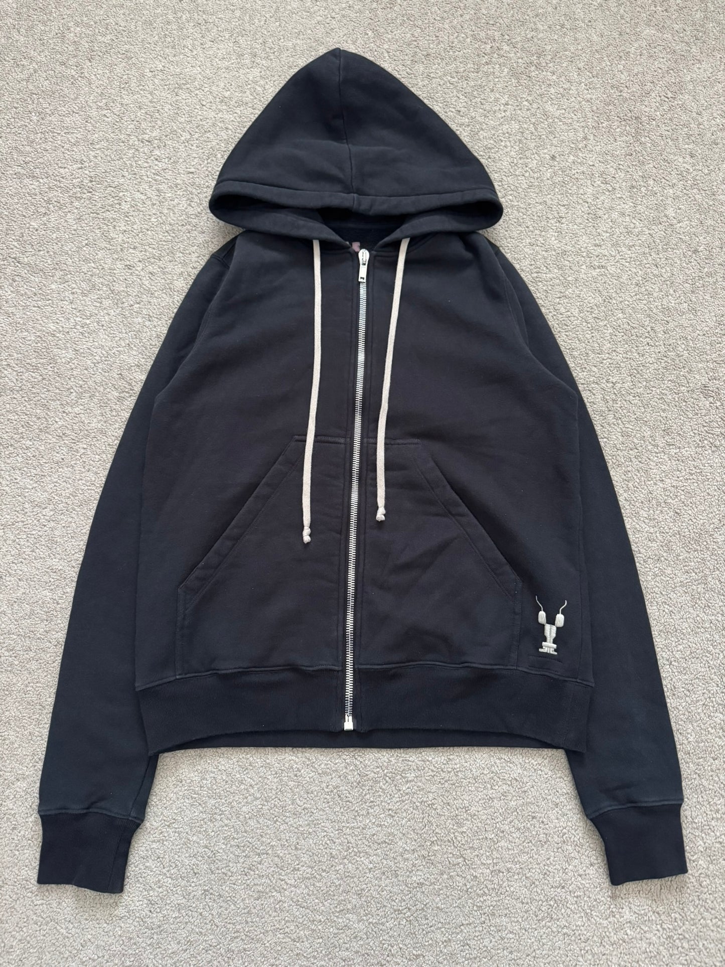 SS17 Rick Owens DRKSHDW "Gym Logo" Felpa Jason Zip Up Hoodie