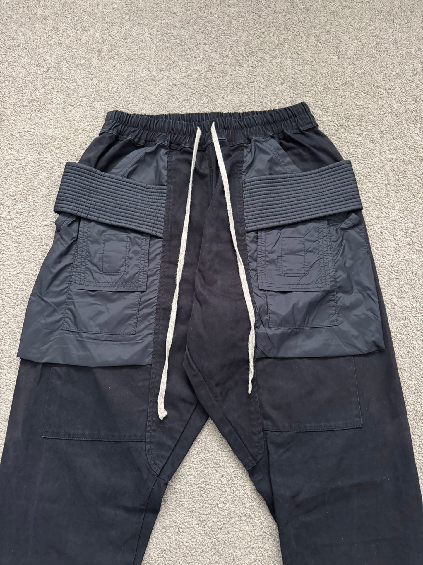 FW20 Rick Owens DRKSHDW Black Hybrid Creatch Cargo Pants