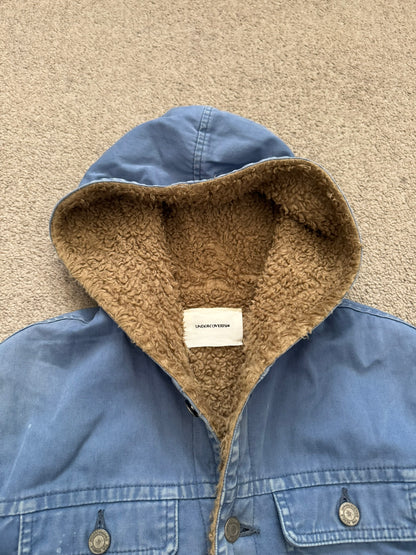 FW11 Undercover Faded Sherpa Hooded Trucker Jacket