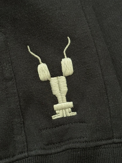 SS17 Rick Owens DRKSHDW "Gym Logo" Felpa Jason Zip Up Hoodie