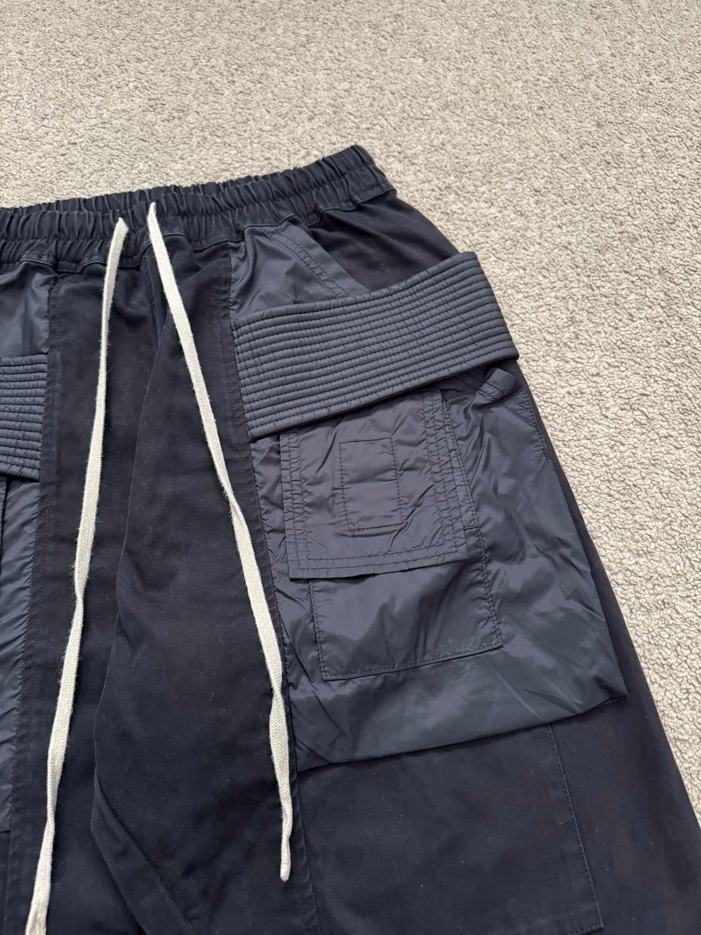 FW20 Rick Owens DRKSHDW Black Hybrid Creatch Cargo Pants