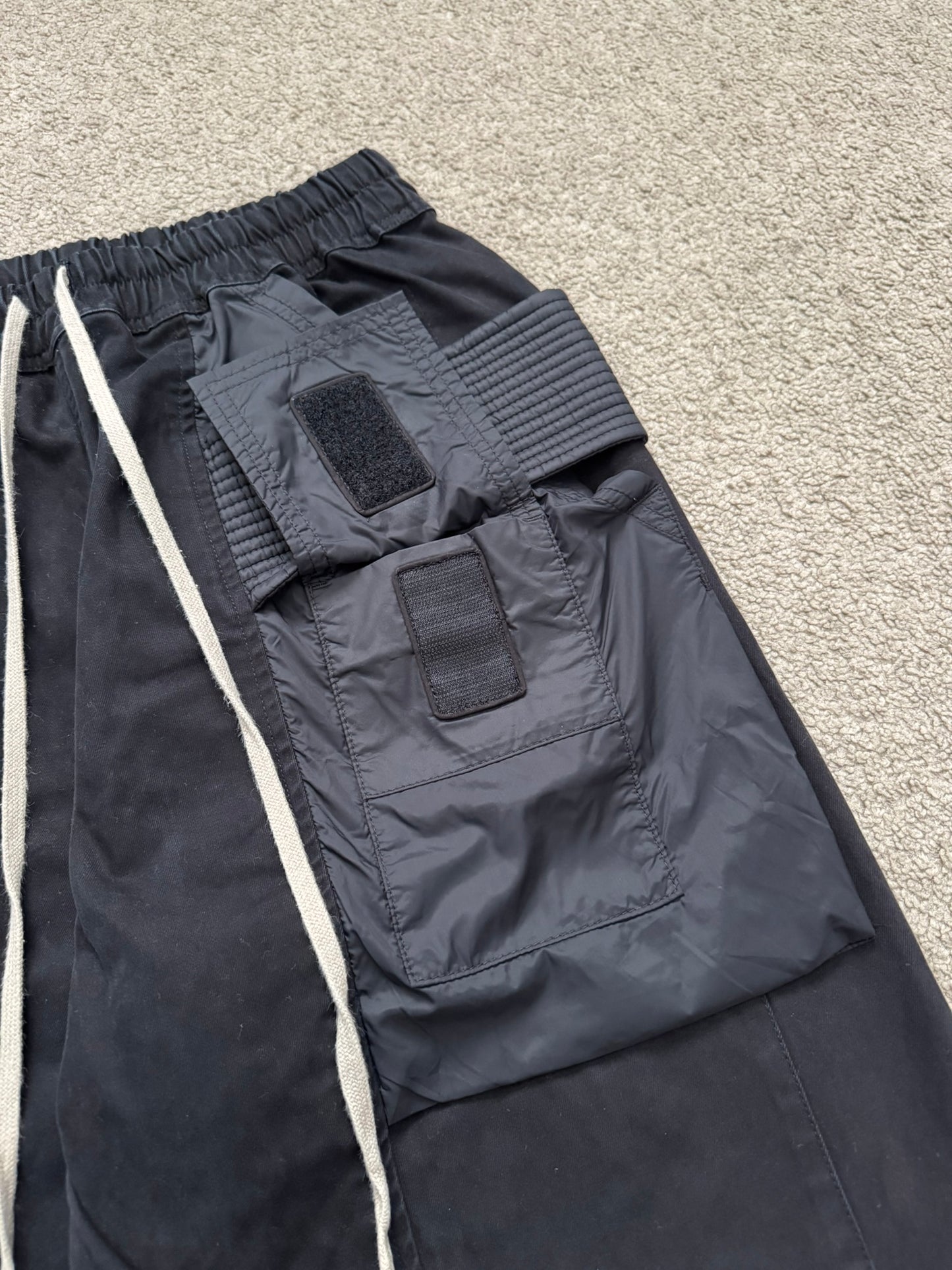 FW20 Rick Owens DRKSHDW Black Hybrid Creatch Cargo Pants