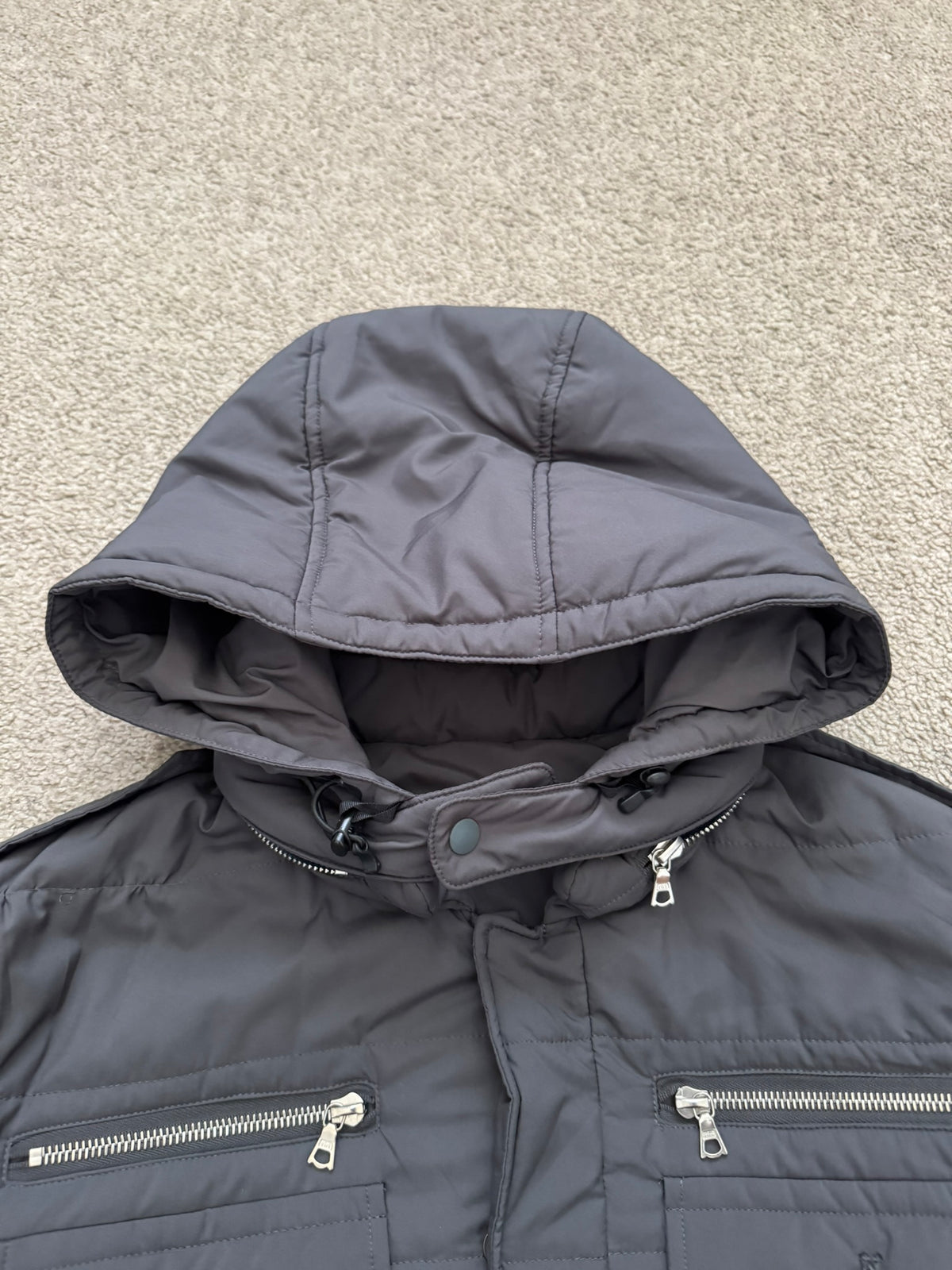 AW07 Undercover "Knit" Military Cargo Zipper Puffer Jacket