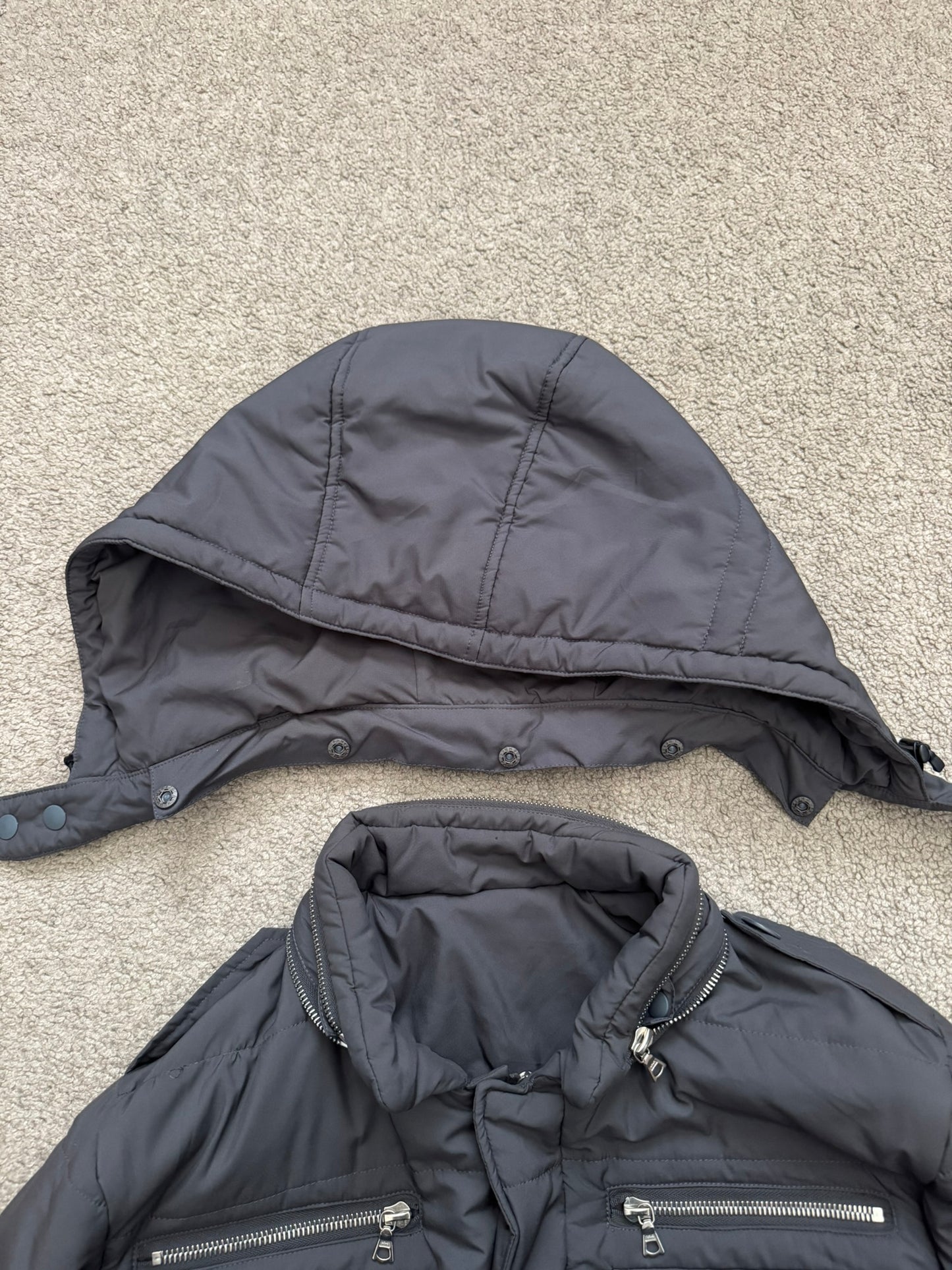 AW07 Undercover "Knit" Military Cargo Zipper Puffer Jacket